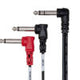 Hosa STP-201RR Insert Cable, Right-angle 1/4 in TRS to Dual Right-angle 1/4 in TS, 1 m