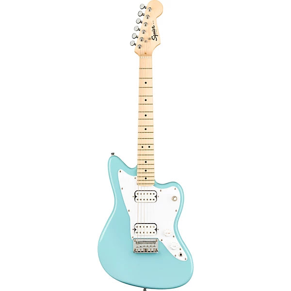 Squier Mini Jazzmaster HH Electric Guitar - Daphne Blue with Maple Fingerboard