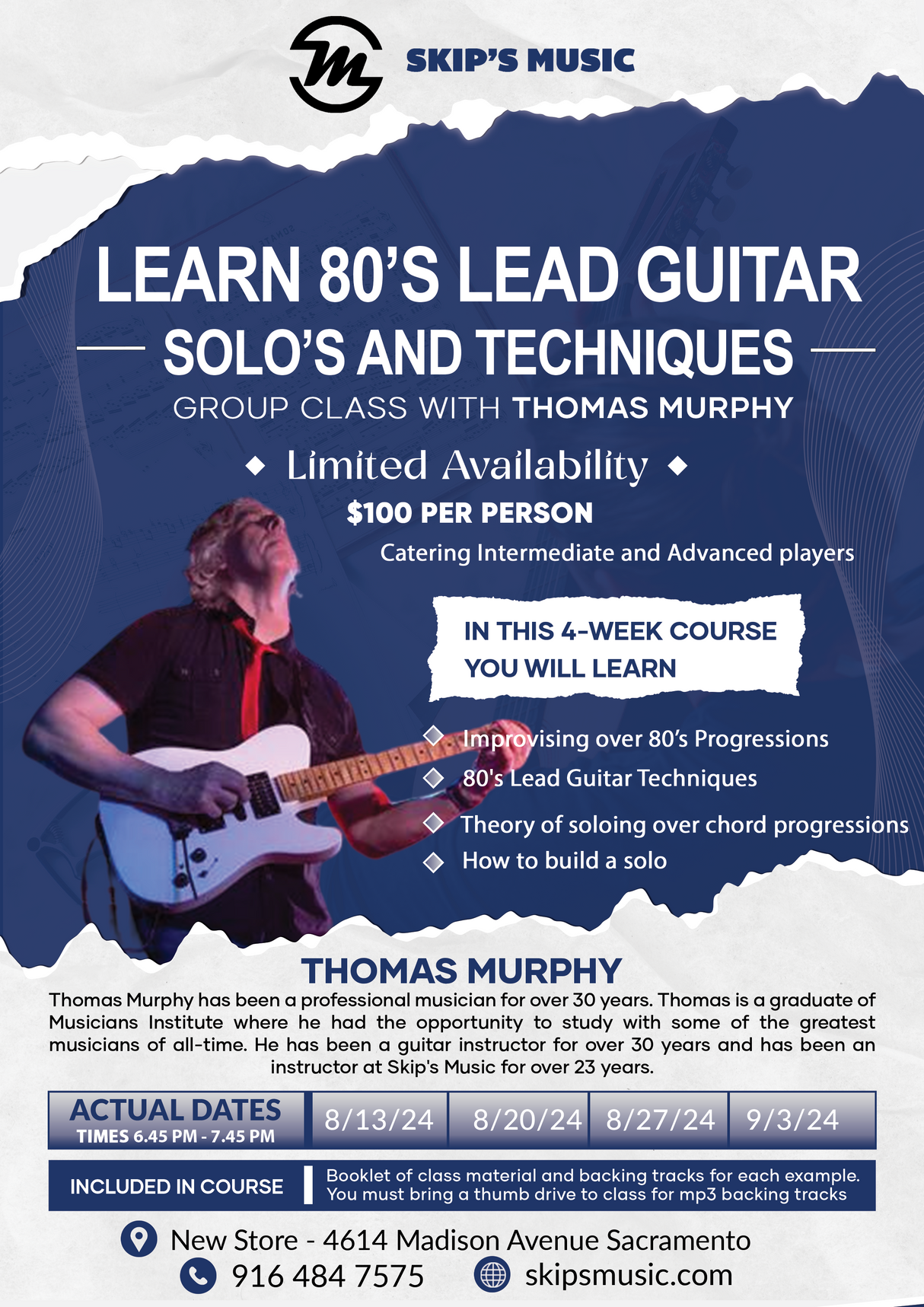 Learn 80's Lead Guitar Solo's & Techniques