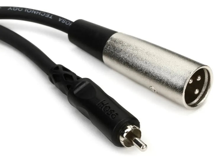 Hosa XRM-105 RCA Male to XLR Male Unbalanced Interconnect Cable - 5 foot