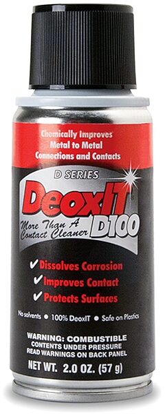 DeoxIT D100 Contact Cleaner 100% Solution (Metered One-Shot Spray) 2-oz.