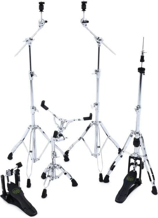 Mapex HP8005 5-piece Armory Series Hardware Pack with Single Pedal - Chrome Plated