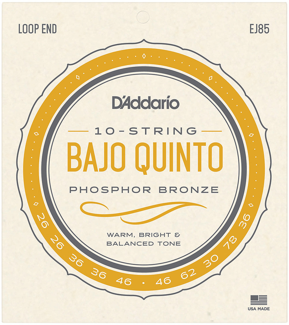 D'addario EJ85 Bajo Quinto 10-String Phosphor Bronze