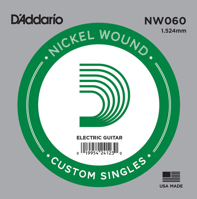 D'Addario .060 Nickel Wound Electric Single Strings