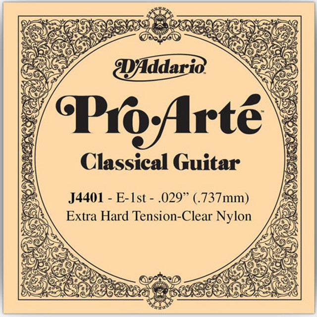 D'Addario Pro Arte Single Classical Guitar String - Extra Hard Tension X-Hard E 1st