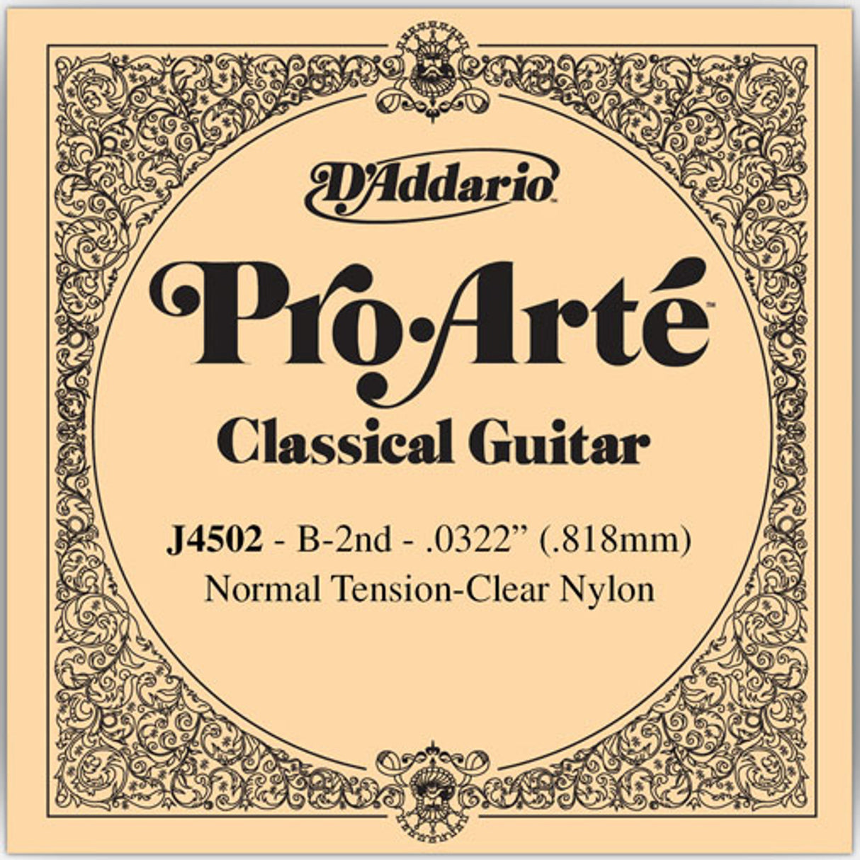 D'Addario Pro Arte Single Classical Guitar Strings - Normal Tension B 2nd