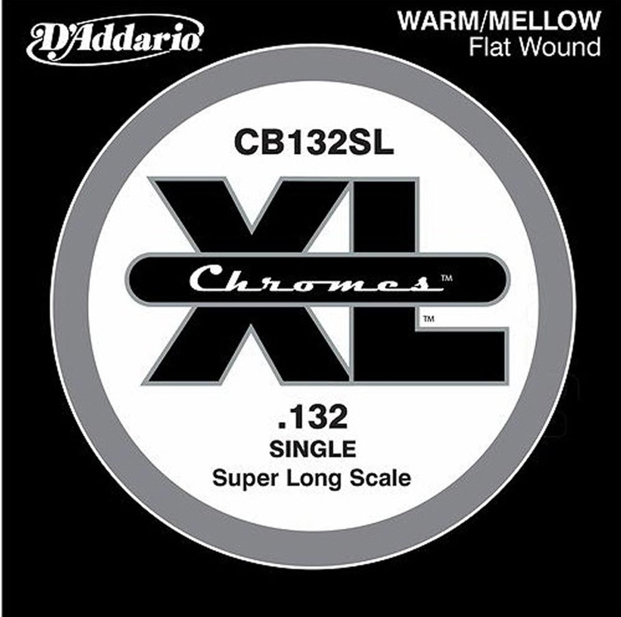 D'Addario CB132SL Chromes Bass Guitar Single String, Super Long Scale .132