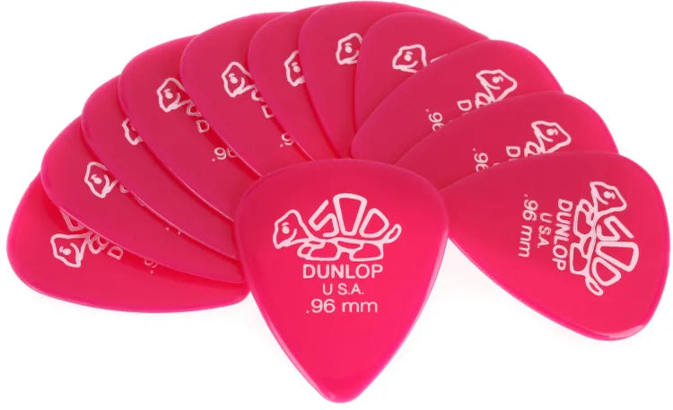 Dunlop Delrin 500 Picks Standard .96 - 12 Pack