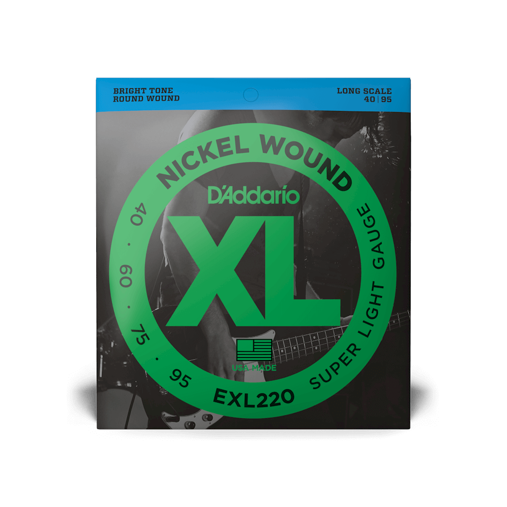 D'Addario 40-95 Super Light, Long Scale, XL Nickel Bass Strings