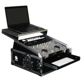 Odyssey 10U Top Slanted 2U Bottom Vertical Pro Combo Rack with Glide Platform