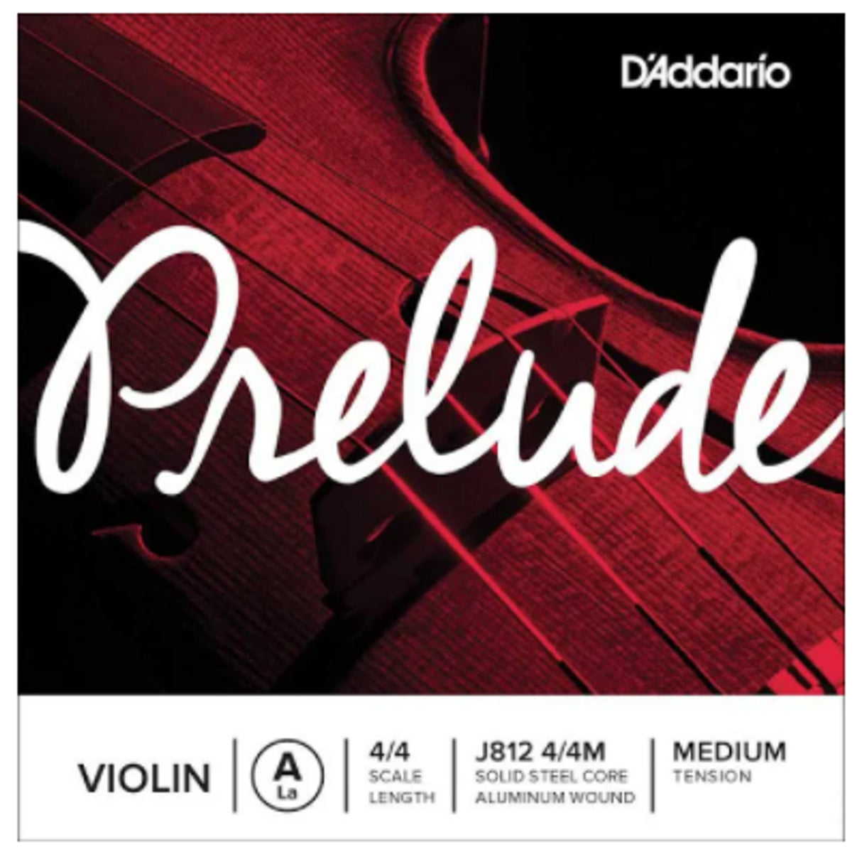 D'Addario J81244M Prelude 4/4 Violin A String - Medium Tension