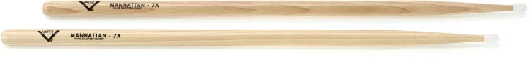 Vater American Hickory Drumsticks - Manhattan 7A - Nylon Tip