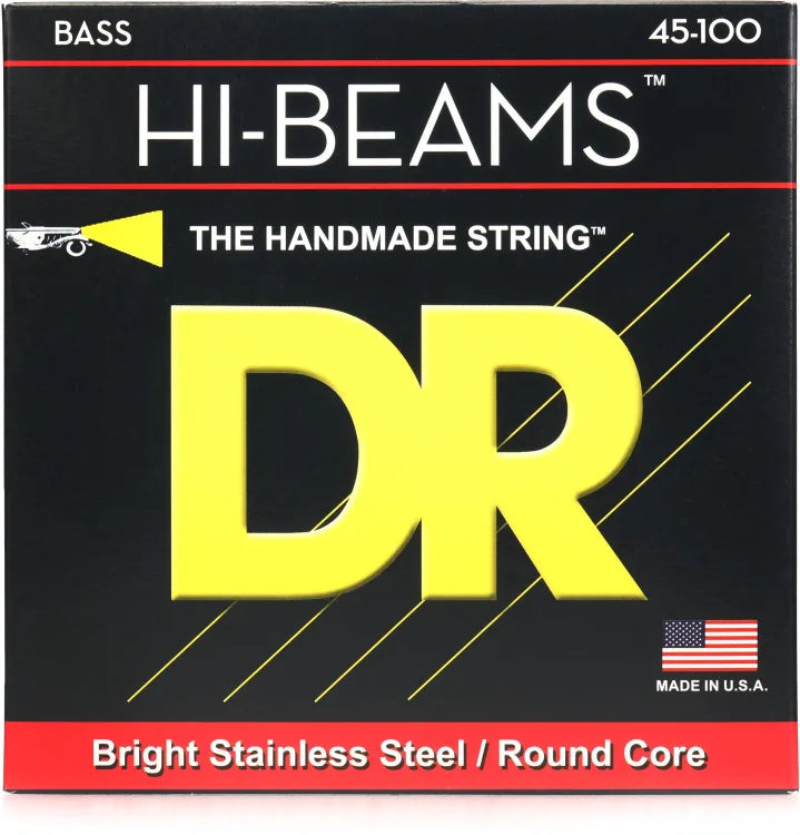 DR Strings HI-BEAM™ - Stainless Steel Bass Strings: Light to Medium 45-100