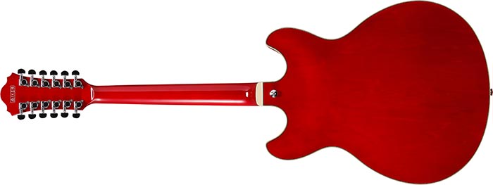 Ibanez AS7312 12 String Artcore Hollow Body Electric Guitar - Transparent Cherry Red
