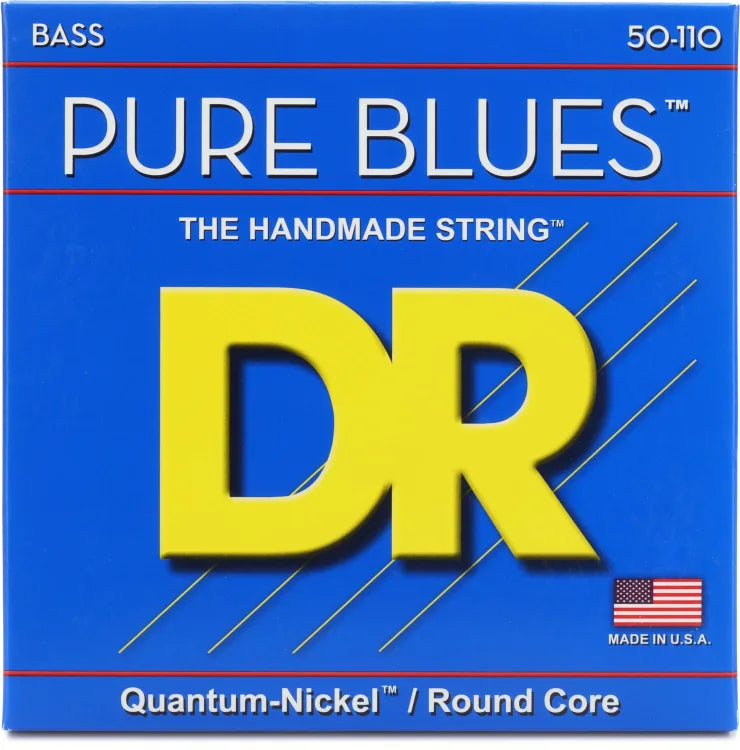 DR Strings PURE BLUES™ - Quantum Nickel™ Bass Strings: Heavy 50-110