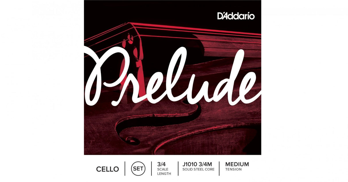 D'addario Prelude Cello String Set 3/4 Size