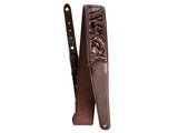Taylor 2.25" Vegan Leather Guitar Strap Chocolate Brown Sequins