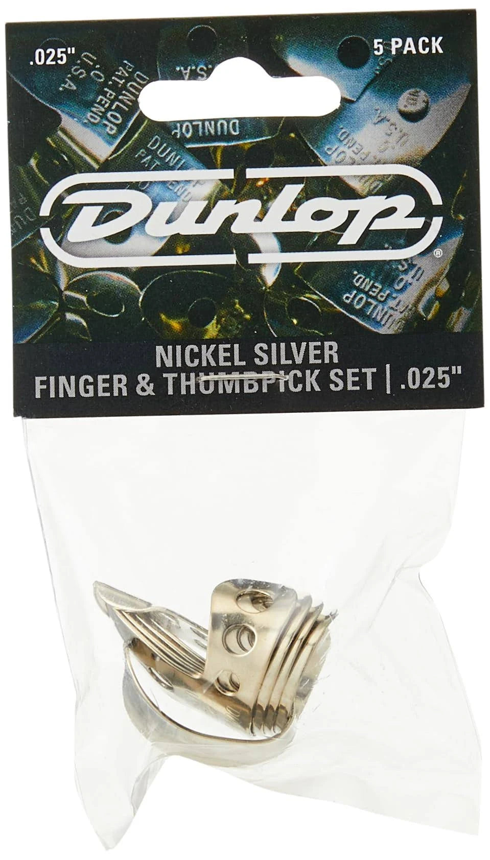 Dunlop Nickel Silver Fingerpicks .025 IN - 5 Pack