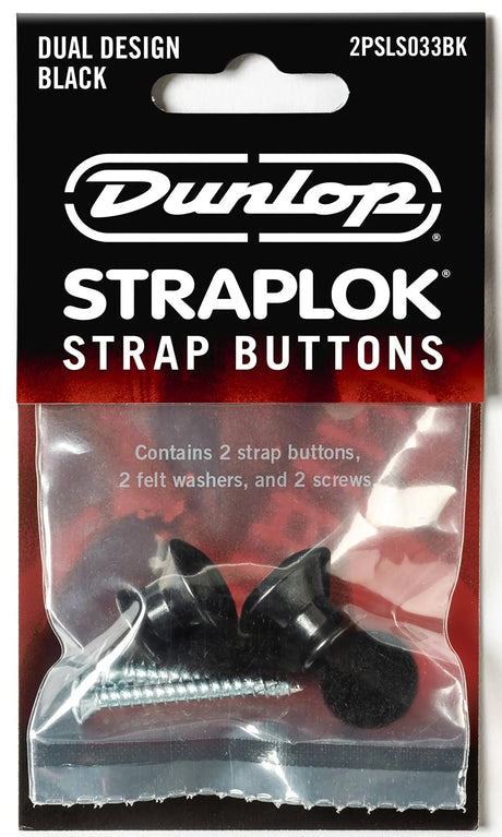 Dunlop  Straplok® Dual Design Strap Button Set - Nickel