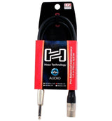 Hosa HSX-003 Pro Balanced Interconnect, REAN 1/4 in TRS to XLR3M, 3 ft