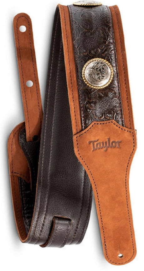 Taylor Grand Pacific 3" Nickel Concho Leather Guitar Strap