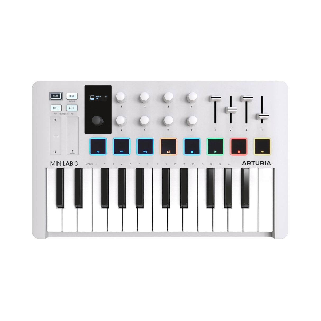 Arturia MiniLab 3 Hybrid Keyboard Controller White