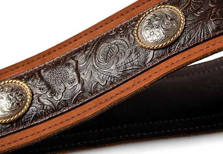 Taylor Grand Pacific 3" Nickel Concho Leather Guitar Strap