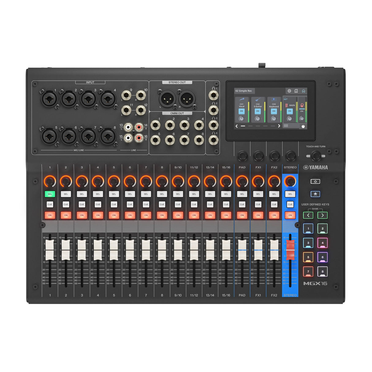 Yamaha MGX16 Digital Mixer - Black