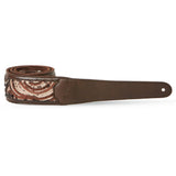 Taylor 2.25" Vegan Leather Guitar Strap Chocolate Brown Sequins