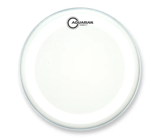 Aquarian TCSX12 12" Studio-X White Texture Coated 10 mil Single Ply Drumhead with x Ring