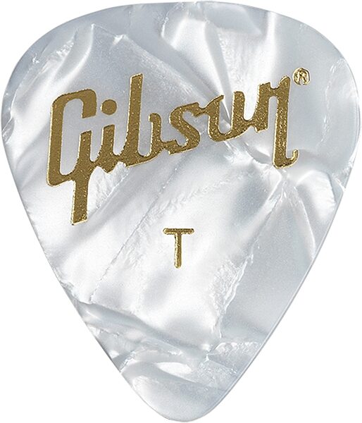 Gibson Pearloid White Picks, 12 Pack Thin