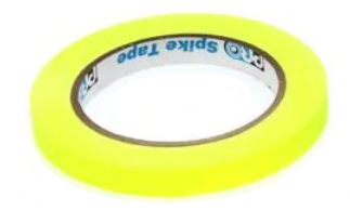 Pro Tapes Pro Spike Stack 1/2-inch Gaffers Tape - Fluorescent Yellow