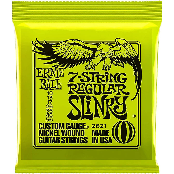 Ernie Ball Regular Slinky Nickel Wound 7-String Electric Guitar Strings 10-56 Gauge