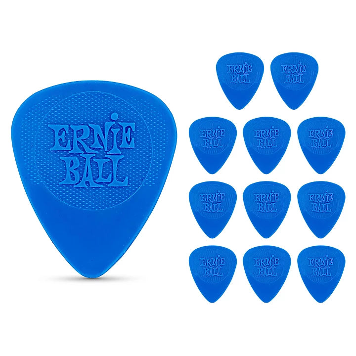 Ernie Ball Nylon Guitar Picks - Thin 0.53mm Blue - 12 Pack