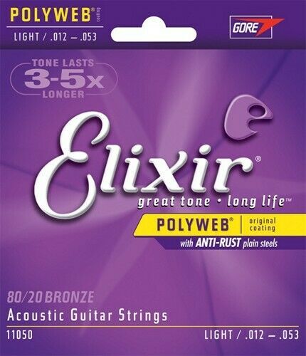 ELIXIR 12 - 53 Acoustic 80/20 Bronze with POLYWEB® Coating 11050