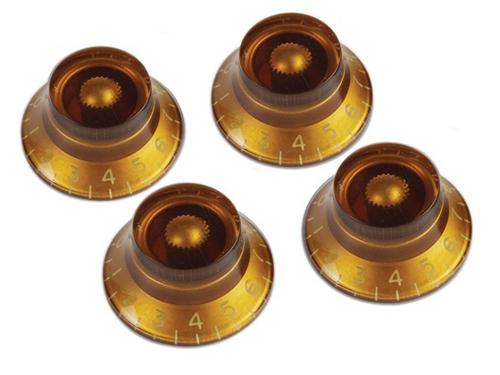 Gibson Top Hat Knobs, Vintage Amber