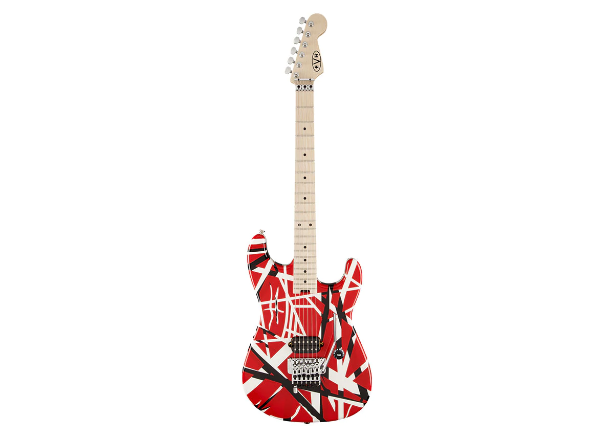 EVH Striped Series Electric Guitar, Red and Black