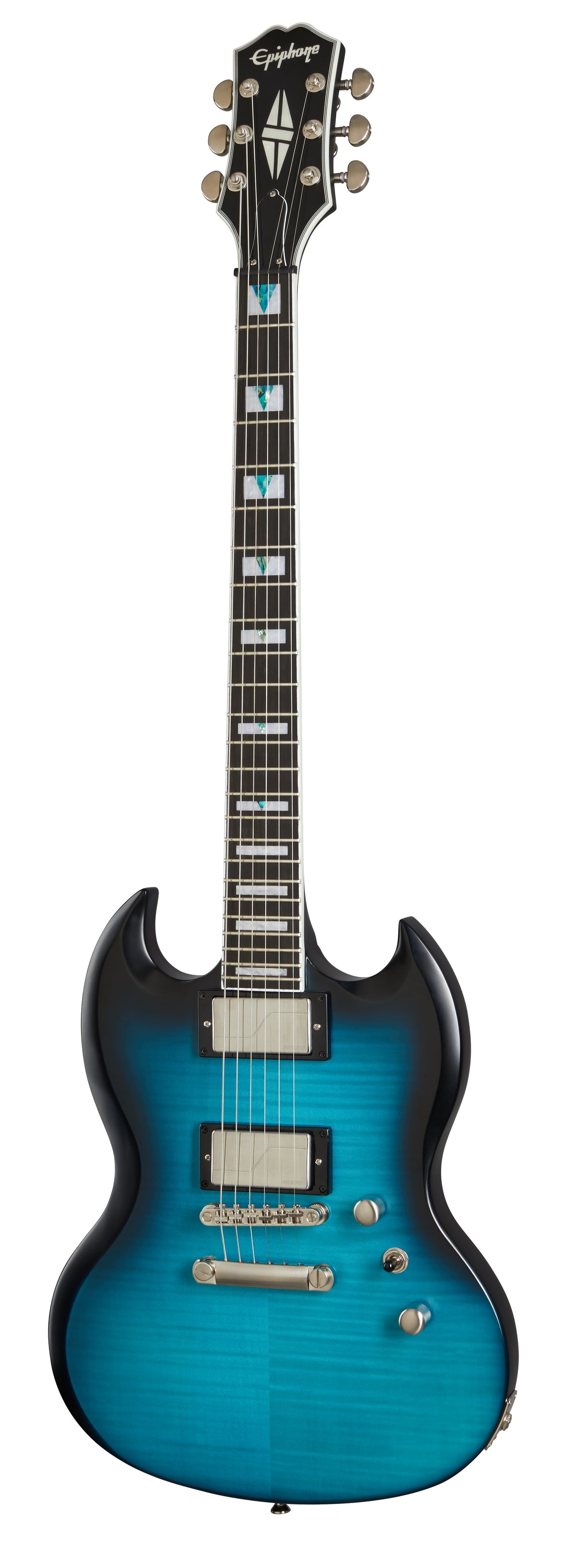 Epiphone Prophecy SG Electric Guitar, Blue Tiger Aged Gloss