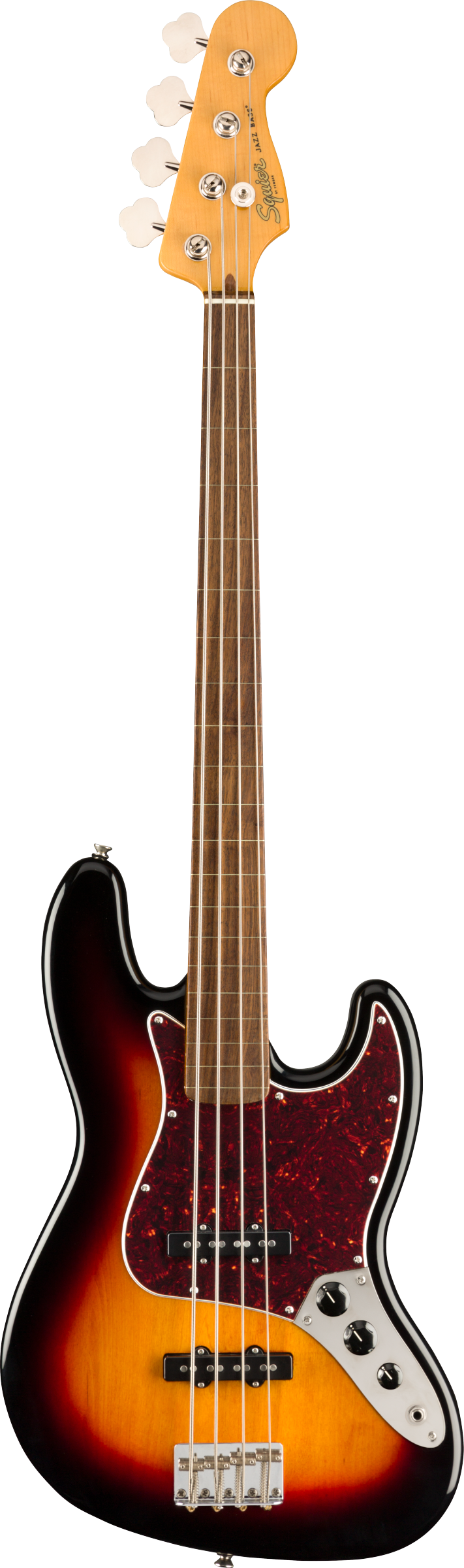 Squier Classic Vibe '60s Jazz Bass Fretless, 3-Color Sunburst