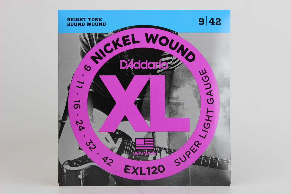 D'Addario EXL120 Nickel Wound Electric Strings - Super Light 9-42
