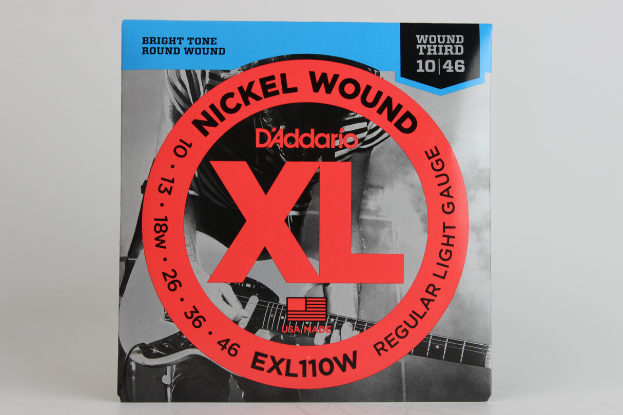 D'Addario EXL110W Nickel Wound Electric Strings - Regular Light Wound 3rd 10-46