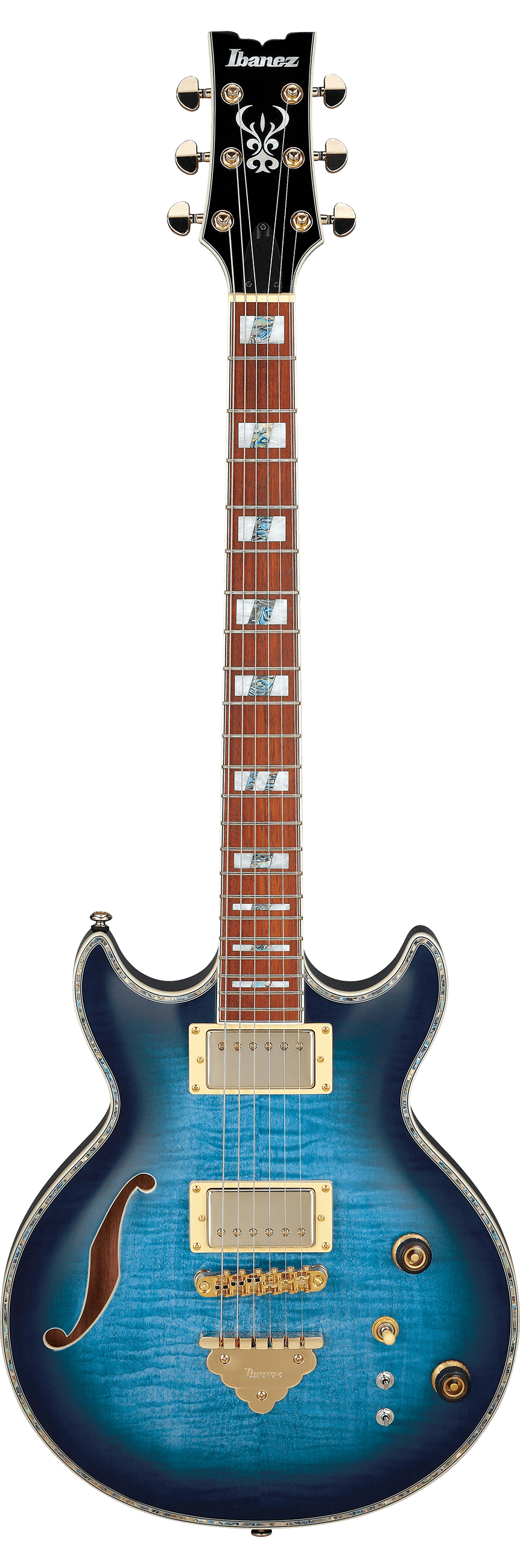 Ibanez AR520HFM Artist Series Hollowbody Electric Guitar, Light Blue Burst