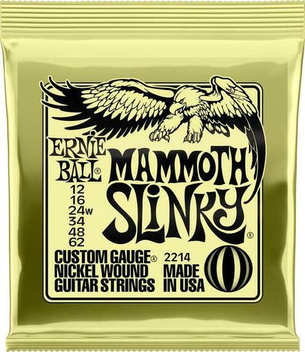 Ernie Ball Mammoth Slinky Nickel Wound Electric Guitar Strings with wound G 12-62 Gauge