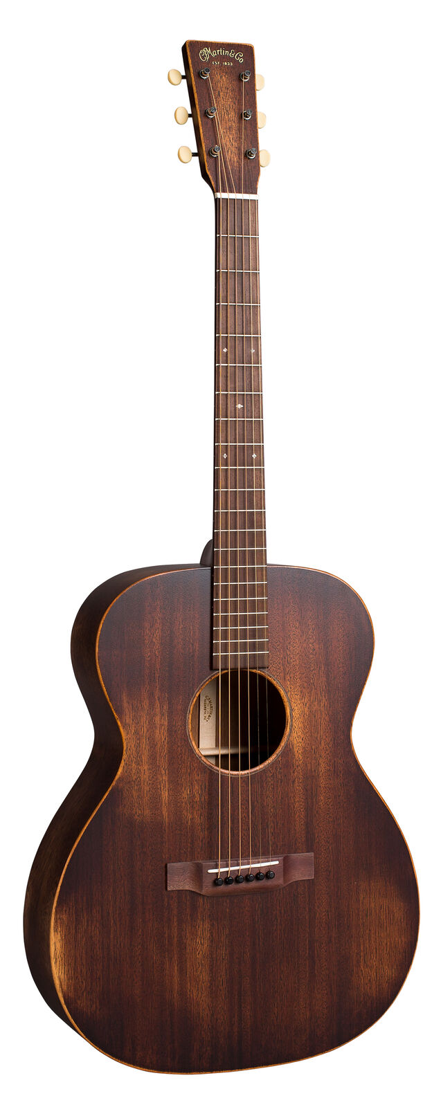 Martin 00015-M Left-Handed 15 Series StreetMaster, Distressed Mahogany