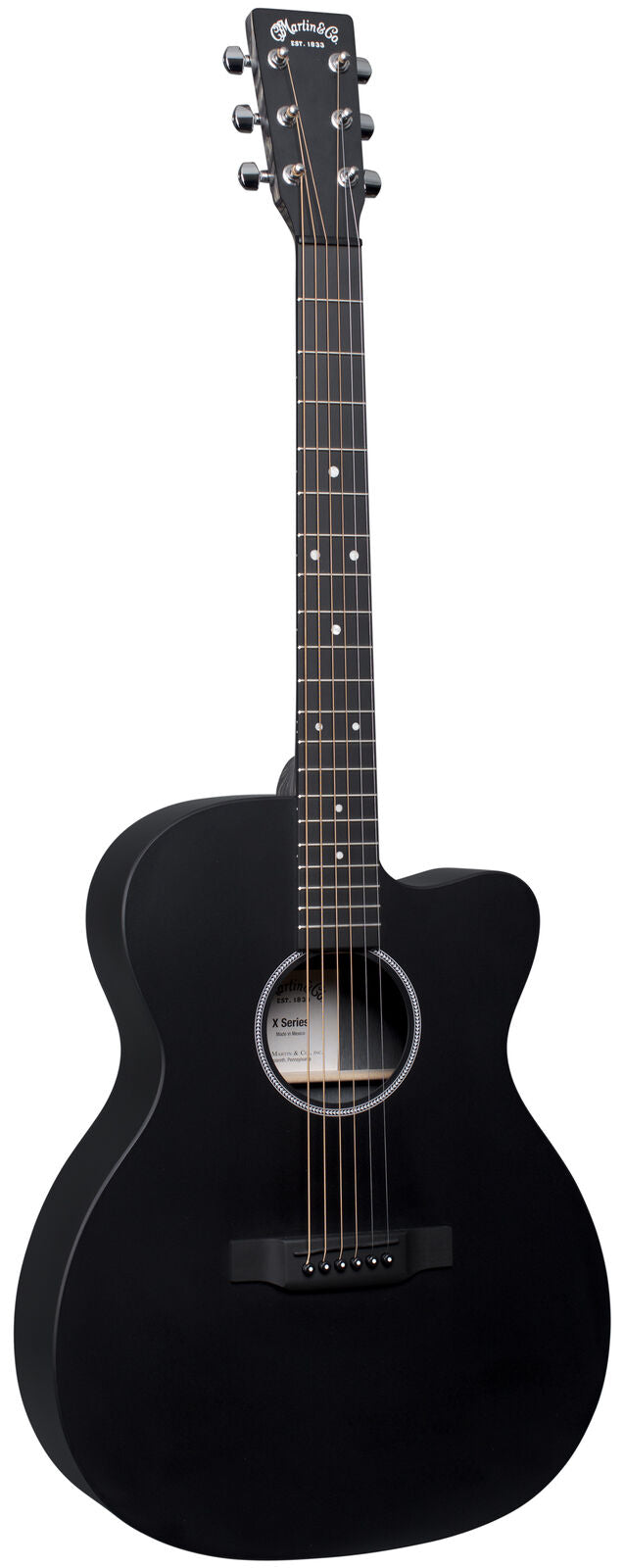 Martin OMC-X1E X-Series Acoustic/Electric Guitar, Black