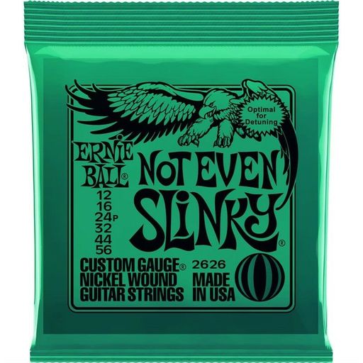 Ernie Ball Not Even Slinky Nickel Wound Electric Guitar Strings 12-56 Gauge