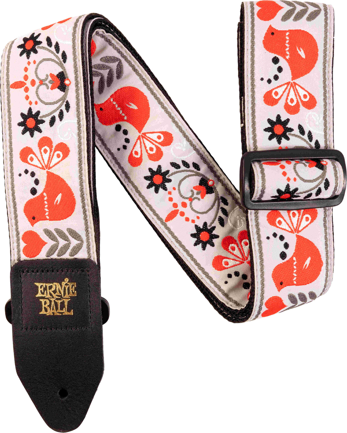 Ernie Ball Classic Jacquard Guitar/Bass Strap - Red Bird Winter