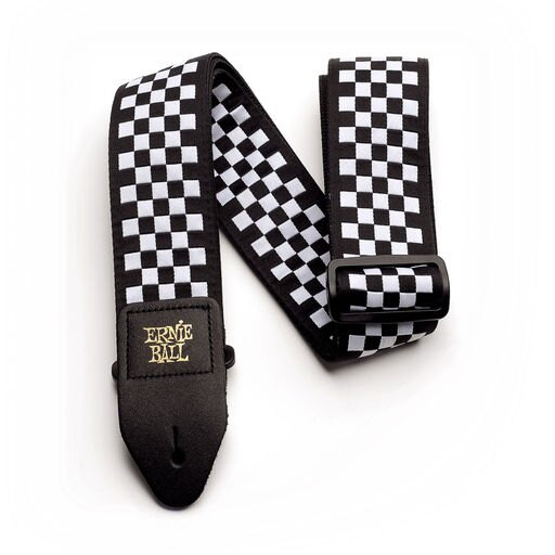 Ernie Ball Strap - Black and White Checkers