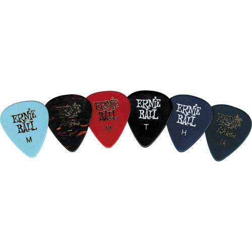 Ernie Ball Cellulose Guitar Picks - Thin Assorted Colors - 12 Pack